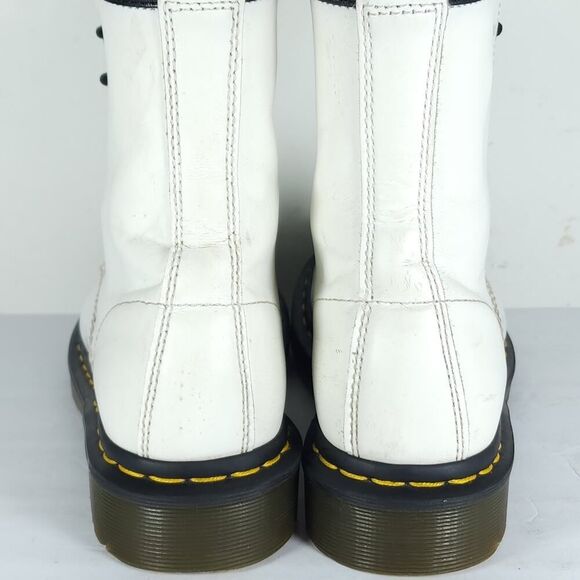 Dr. Martens Women's Pascal US7 White Leather Lace Up Ankle Combat Boots 11821 - Picture 16 of 16